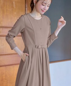 Tiaclasse L 【セレモニー・新色追加】リボンベルトフレアワンピース