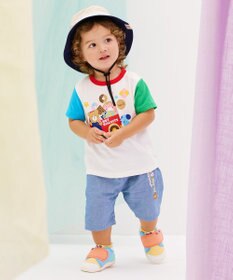 MIKI HOUSE HOT BISCUITS 【80-120cm】 パステルロゴ 6分丈パンツ