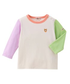 MIKI HOUSE HOT BISCUITS 【70-120cm】【Everyday Series】ワンポイント 長袖Tシャツ