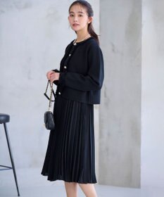 組曲 ビジューボタンニットジャケット