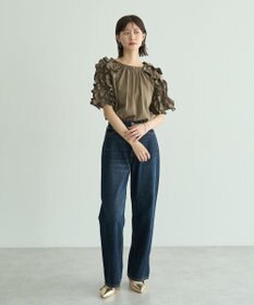 YECCA VECCA UVカットフリルスリーブカットソー