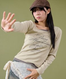 WEGO レイヤードグラフィックTOP