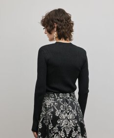 GRACE CONTINENTAL スクエアリブニットトップ