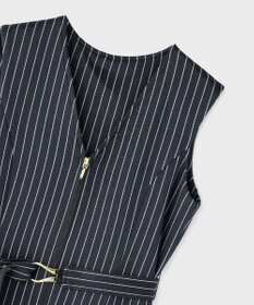 GRACE CONTINENTAL ストライプジャージワンピース