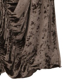 earth music&ecology クラッシュベロアシャーリングワンピース