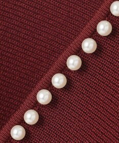 Feroux 【洗える・アンサンブル】パールポイントアンサンブル ニット