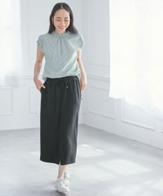 ANY 【接触冷感/UVケア/ウエストゴム/洗濯機可能】イージケアタイトスカート
