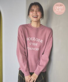 ANY L しあわせタッチメッセージニット