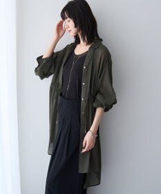 YECCA VECCA シアー2way袖バルーンチュニック