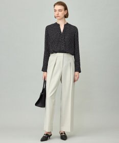 ICB 【UVカット・洗える】ウール2WAYストレッチ ワイドパンツ