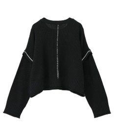 earth music&ecology 【洗濯機洗い可 / 選べる丈】アンチピリングC/A選べる丈配色ニット