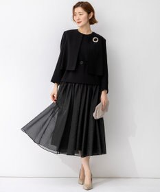 23区 【APPLAUDIR】クリアジョーゼット コンパクトタックジャケット