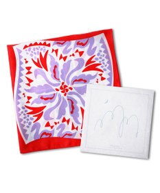 nitorito 【UNISEX】ギフトパッケージ&ステッカー付 白鳥のワルツ_red ハンカチ スカーフ