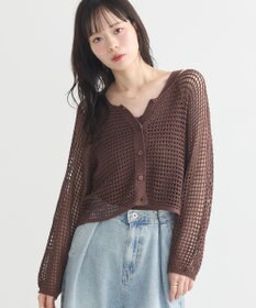 earth music&ecology ＳＥＴ２点メッシュニットカーディガン＋ビスチェ