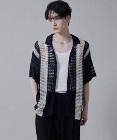 WEGO マルチストライプニットシャツ（S）