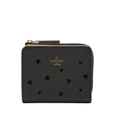 LANVIN en Bleu リュクサンブールハート 二つ折りLファスナー財布