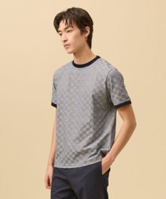 J.PRESS MEN ジャケットインの最適解【接触冷感 / 吸水速乾】【J.PRESS PREMIUM JERSEY】アーガイルリンクス Tシャツ