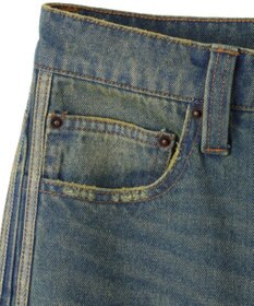 WEGO サイドラインワイドデニムパンツ