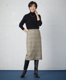 J.PRESS LADIES 【洗える】PL/Visストレッチチェック スカート