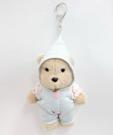 WEGO フードサロペくまちゃんぬいぐるみキーホルダー