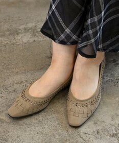 APOM 【TIAD.】フレンチスクエアメッシュフラット