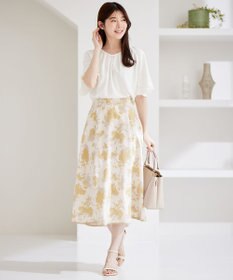 ANY SIS L 【洗える】ラッフルフレアビジュー ブラウス