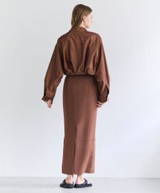 BEIGE， SULFUR / シルク混ショート丈バルーンブルゾン