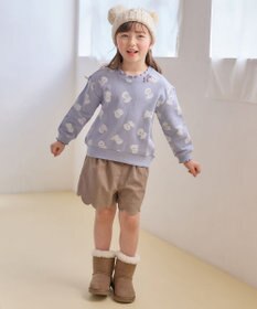 ANY KIDS ミニ丈 へリンボン キュロット