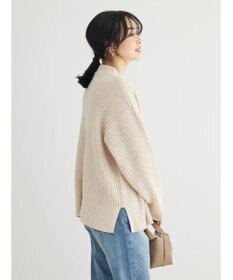 Green Parks ｍｏｋｏモール畦編みモックネックプルオーバー