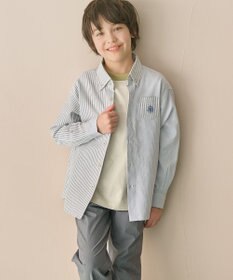 J.PRESS KIDS 【140-170cm】オックスフォード ストライプコンビシャツ