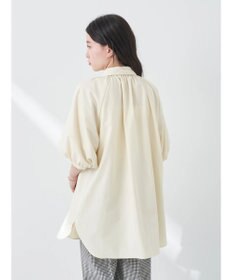 earth music&ecology パフスリーブチュニックブラウス