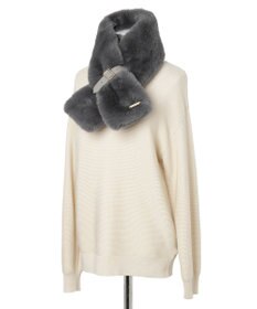 MOONBAT FURLA  ベルト付きフェイクファーマフラー