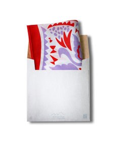 nitorito 【UNISEX】ギフトパッケージ&ステッカー付 白鳥のワルツ_red ハンカチ スカーフ