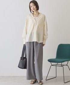 AMERICAN HOLIC 【イージーケア】ストライプVネックシャツ