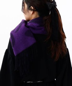 AURORA 【 ANNA SUI（アナ スイ）】ウールジャカードボタン付き羽織り(WASH)