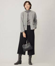 J.PRESS LADIES カシミヤシルクリブタートル ボーダー カットソー