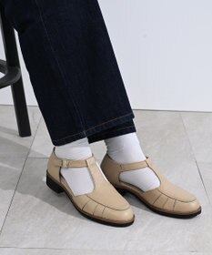 Pointer 本革 通気性Tストラップパンプス