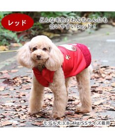 PET PARADISE 犬 服 秋冬 遠赤外線 スヌーピー エア ベスト 【小型犬】 レッド ホワイト