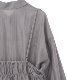 Green Parks 【WEB限定】ＳＥＴ２点フリルビスチェ＋シャツチュニックⅡ