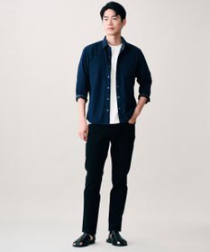 JOSEPH ABBOUD 【2WAY・リバーシブル・七分袖】リバーシブルストライプ シャツ