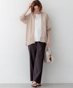 23区 【先行予約】シアーチェックレイヤード スリーブレス Tブラウス