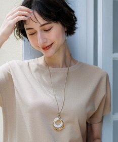23区 リングシェル ネックレス ホワイト系