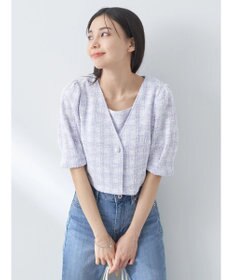 earth music&ecology ＳＥＴ２点　カットソーツィードアンサンブル