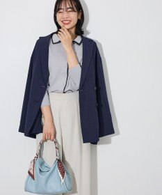 Green Parks ここちニット衿付き配色プルオーバー