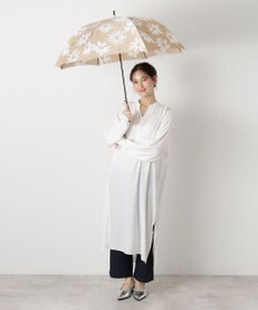 MOONBAT 【耐風】ランバン オン ブルー (LANVIN en Blue) 長傘 サテン ビッグフラワー