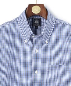 J.PRESS MEN 【PREMIUM PLEATS / 形態安定】ピンオックス カラーミックスギンガム / B.D.