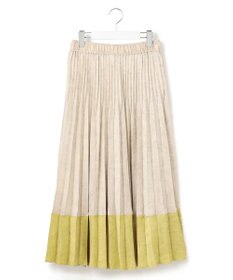 J.PRESS YORK STREET 【WOMEN】カラーブロック ロングプリーツスカート