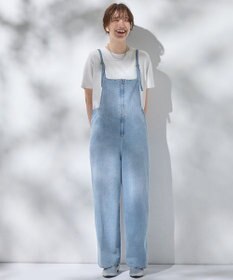 ANY L 【洗濯機可】デニムサロペット