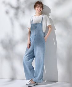 ANY L 【洗濯機可】デニムサロペット