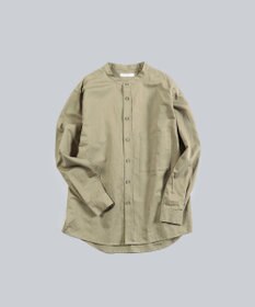 WHITE MAILS 【UNISEX】COTTON PAPER SOFT TWILL バンドカラーシャツ